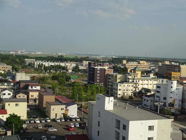 Foto vista ad alta angolazione degli edifici in città