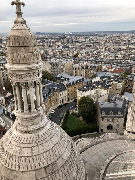 Foto vista ad alta angolazione degli edifici in città