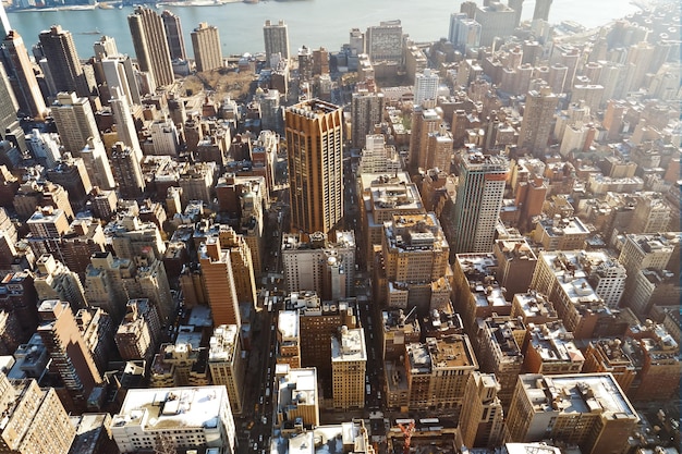 Photo high angle view of buildings in city