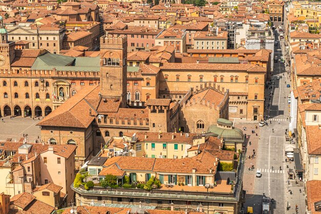 Foto vista ad alta angolazione degli edifici in città