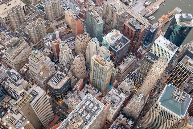 Photo high angle view of buildings in city