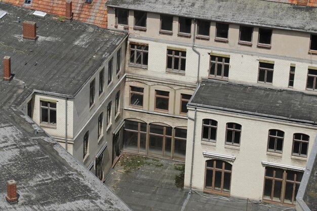 Photo high angle view of buildings in city