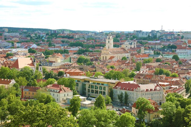 Foto vista ad alto angolo degli edifici della città contro il cielo