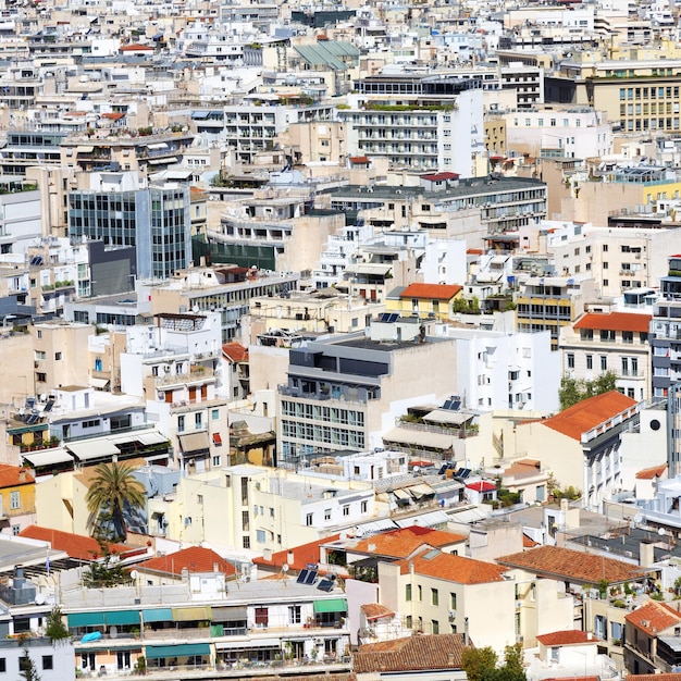 Photo high angle view of buildings in town