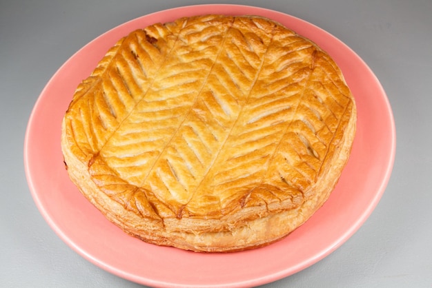 high angle view of cake in plate on table