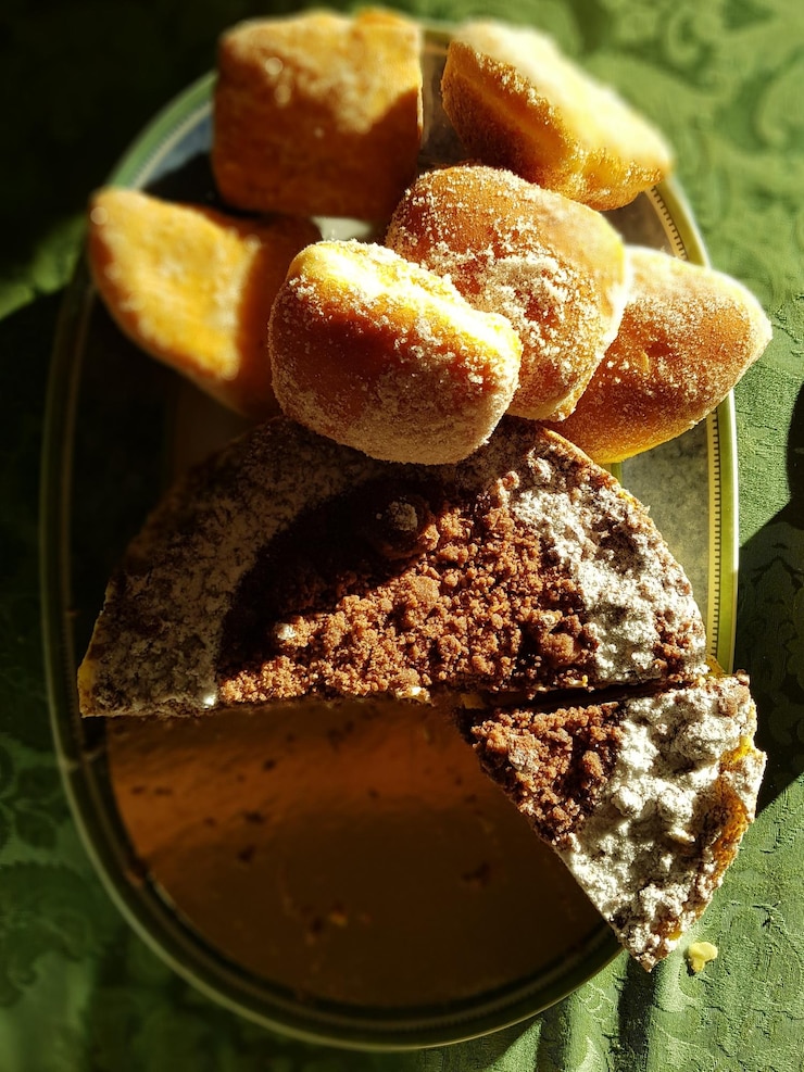 Photo プレート内のケーキの高角度のビュー