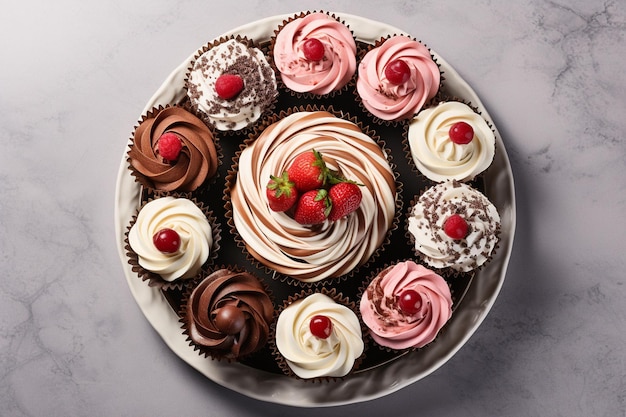 High angle view of cake on plate