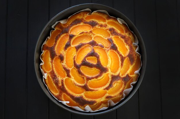 High angle view of cake on table