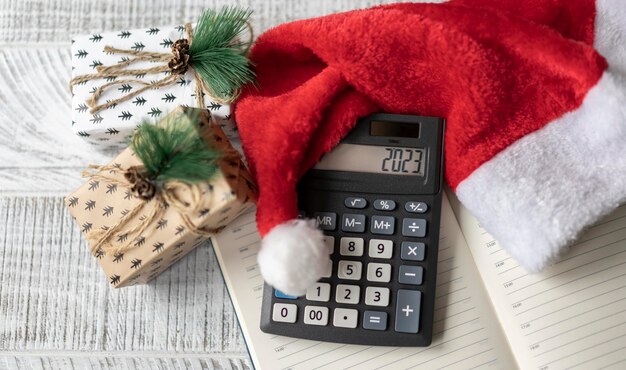 high angle view of calculator on table
