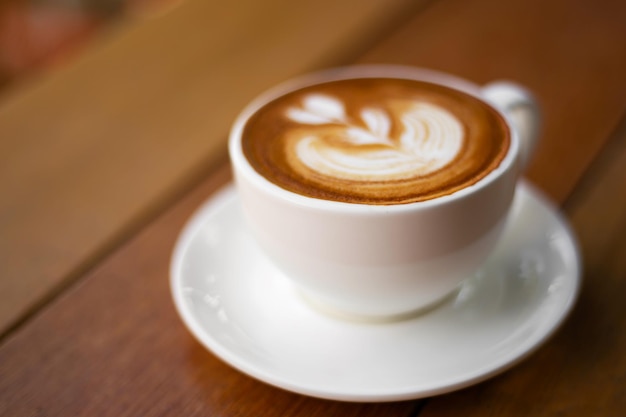 High angle view of cappuccino on table