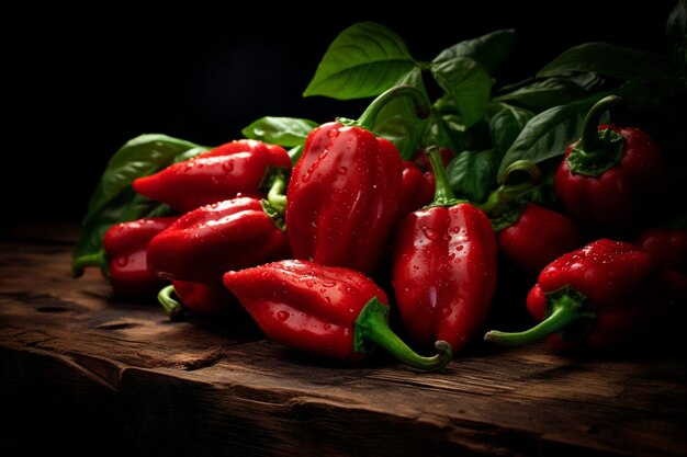 High angle view of capsicum on table