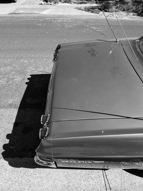 Photo high angle view of car on road