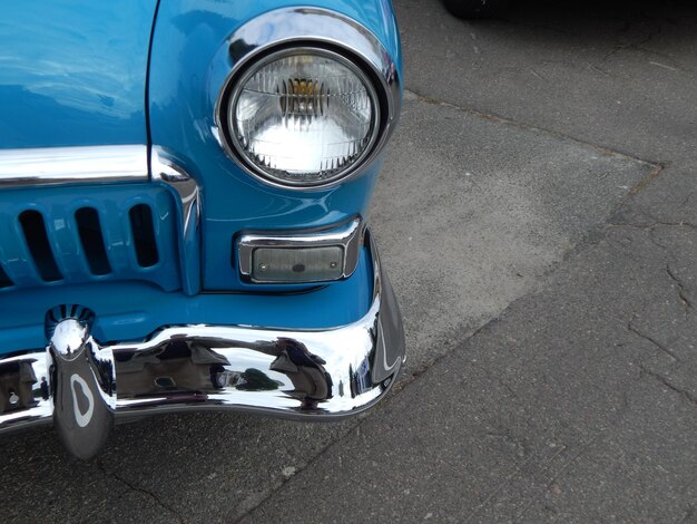 High angle view of car on street