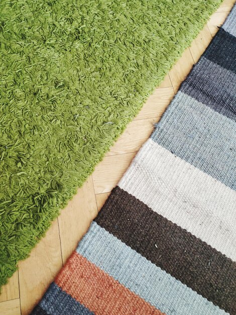 Photo high angle view of carpets