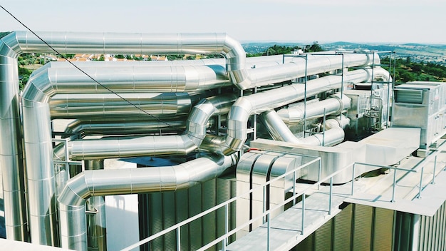 High angle view of chemical plant