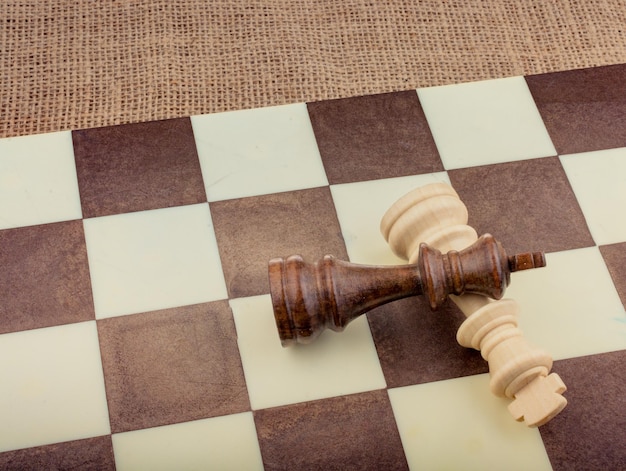 Photo high angle view of chess board