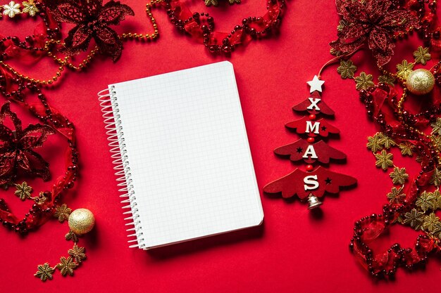 High angle view of christmas decoration on table