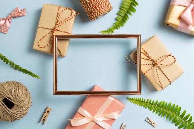 High angle view of christmas decoration on table