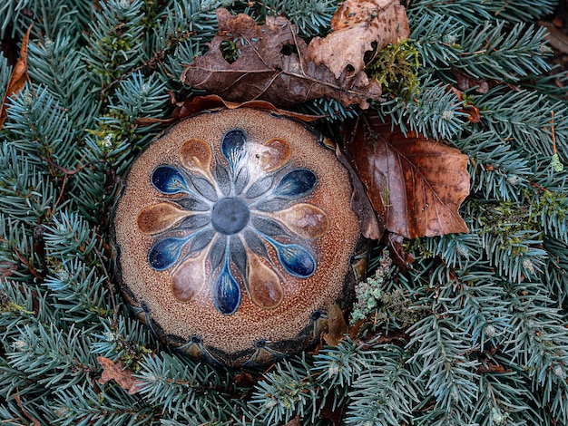 Foto vista ad alta angolazione dell'albero di natale