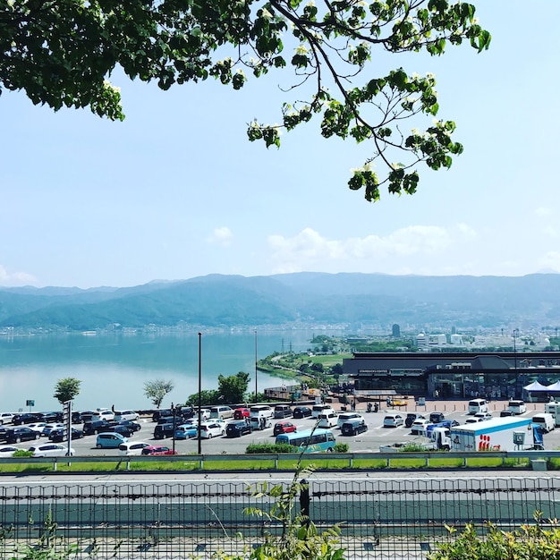 Foto vista ad alto angolo della città contro il cielo