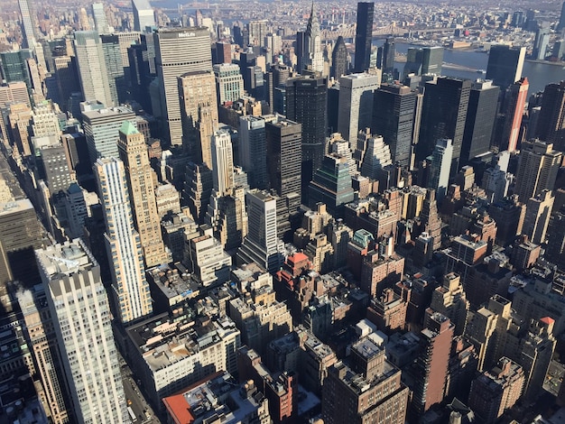 Foto vista ad alta angolazione degli edifici della città