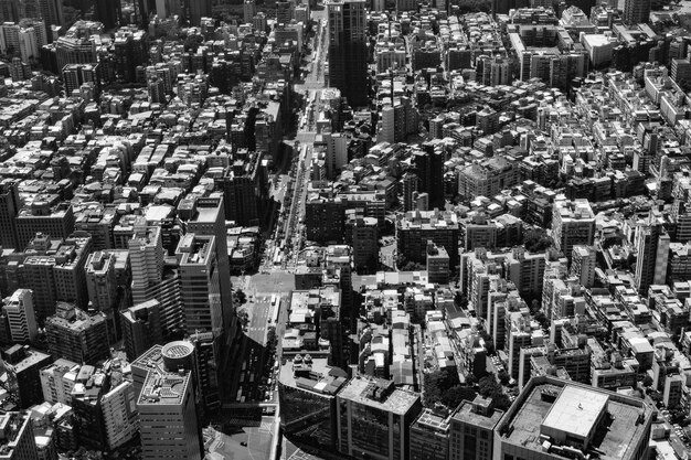 Photo high angle view of city buildings