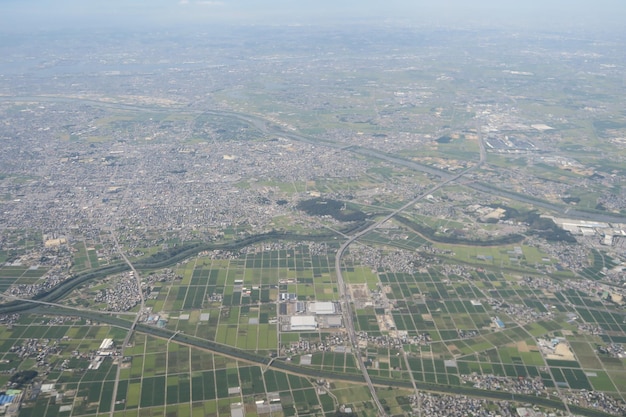 Foto vista ad alta angolazione degli edifici della città