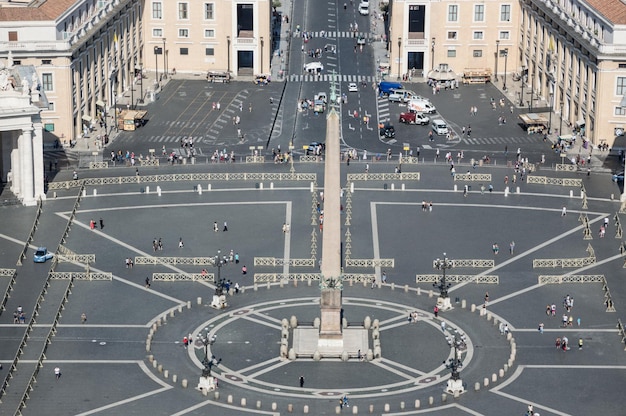 Vista ad alto angolo delle strade e degli edifici della città