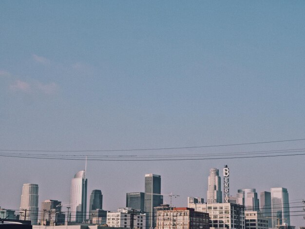 Photo high angle view of cityscape against clear sky
