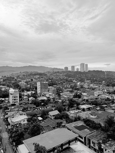 Photo high angle view of cityscape against sky