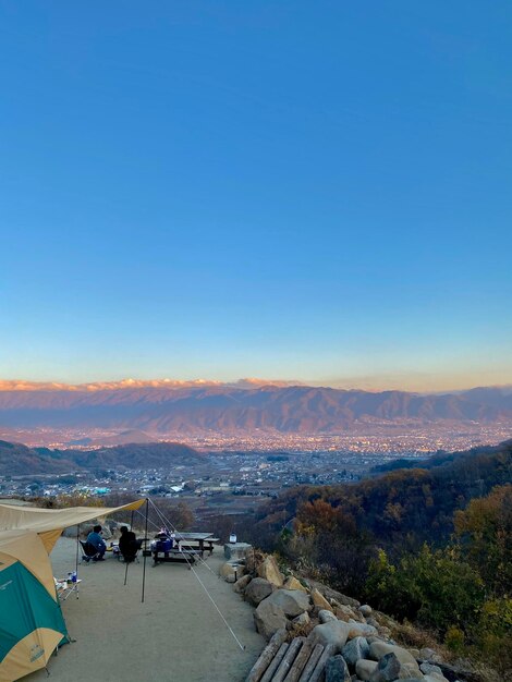 High angle view of cityscape against sky