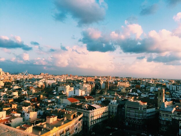 Photo high angle view of cityscape against sky