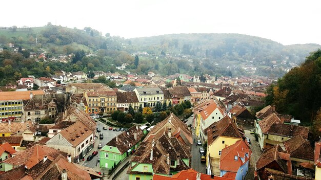 Photo high angle view of cityscape