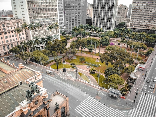 Foto vista ad alto angolo del paesaggio urbano