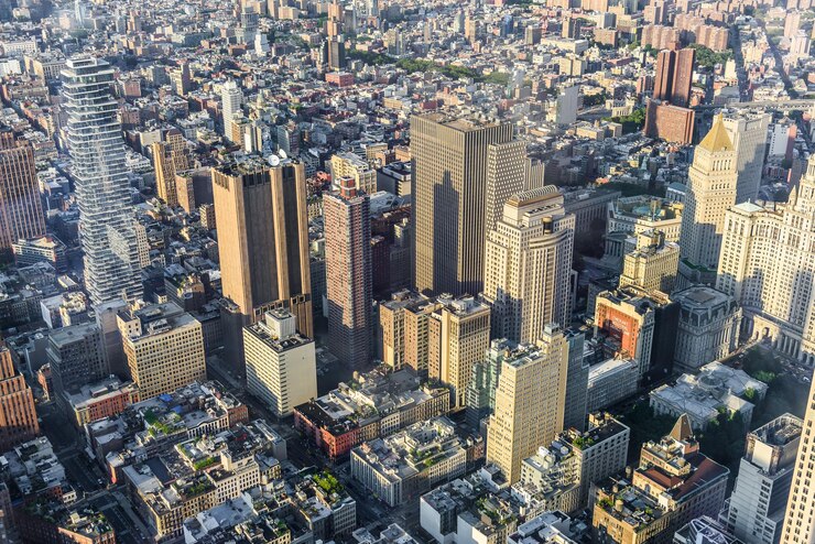 Photo 都市風景の高角度の眺め