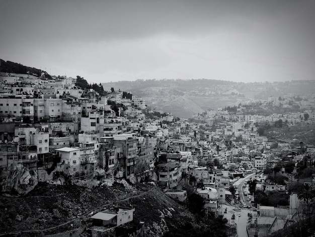 Foto vista ad alto angolo del paesaggio urbano