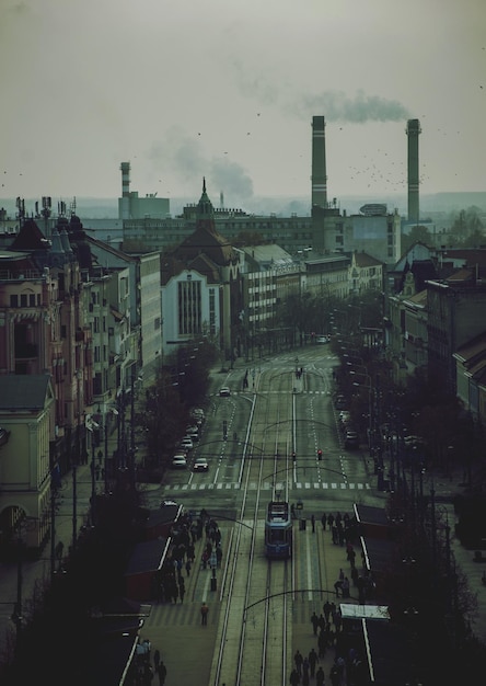 Foto vista ad alto angolo del paesaggio urbano