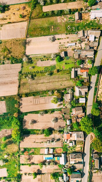 Foto vista ad alto angolo del paesaggio urbano