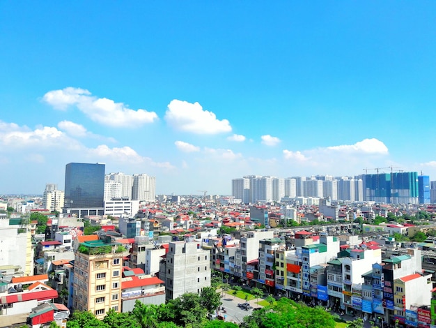 High angle view of cityscape