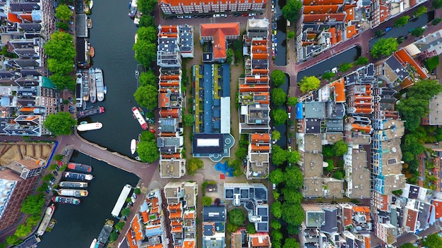 Foto vista ad alto angolo del paesaggio urbano