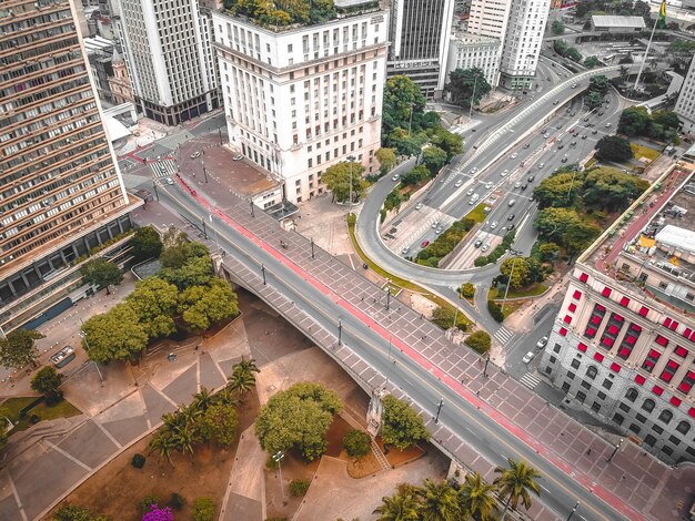 High angle view of cityscape