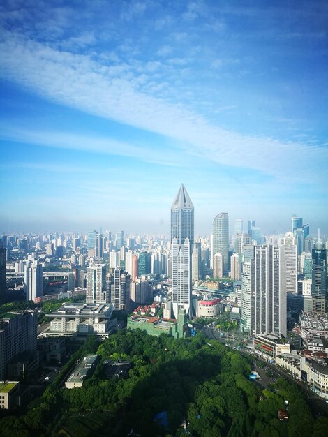 High angle view of cityscape