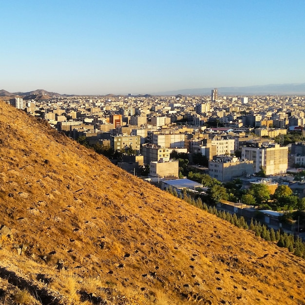 Foto vista ad alto angolo del paesaggio urbano