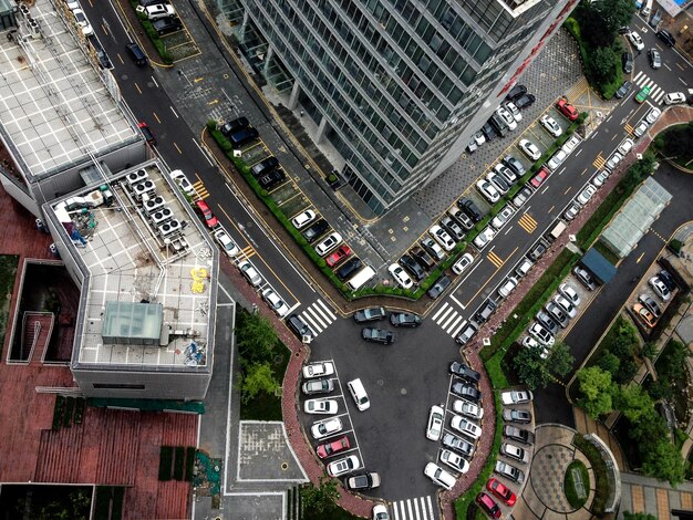 Photo high angle view of cityscape