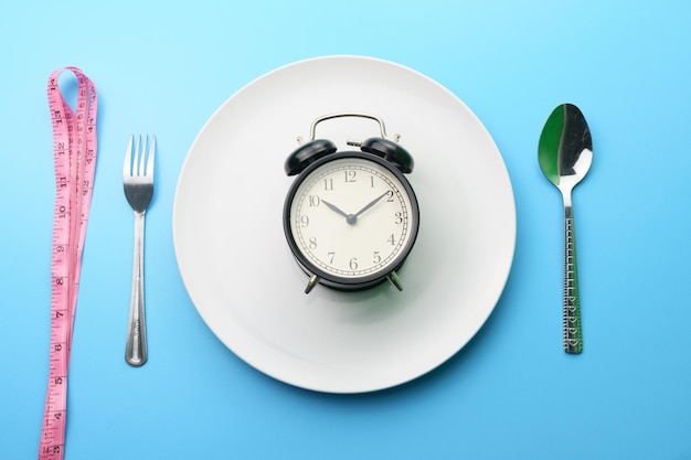 high angle view of clock on table