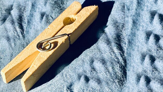 High angle view of clothespin