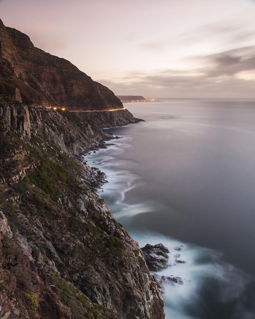 high angle view of coastal feature