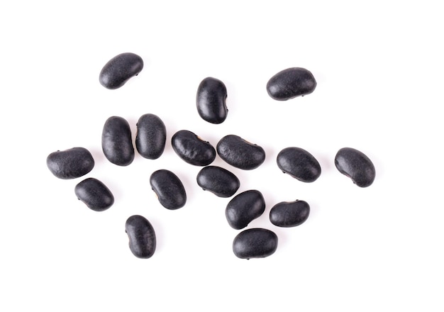 Photo high angle view of coffee beans against white background