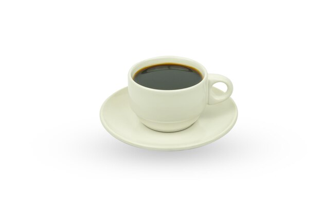 Photo high angle view of coffee cup against white background