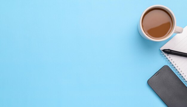 High angle view of coffee cup on table